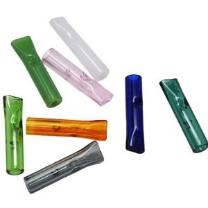 3 Pieces 8MM Colorful Flat-Mouth Quartz Glass Smoking Filter Tips