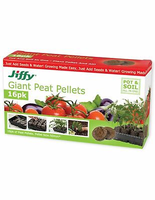 JIFFY 7" Giant Peat Pellets Coir Cloning 16 Pack